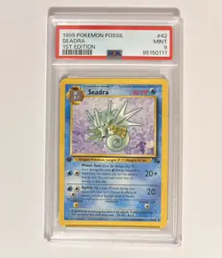PSA 9 - 1999 Pokemon Fossil 1st Edition - Seadra #42 - Mint - Image 3