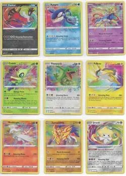 Full set of 9 Amazing Rare Pokemon Cards from Vivid Voltage + Shining Fates NM/M - Image 1