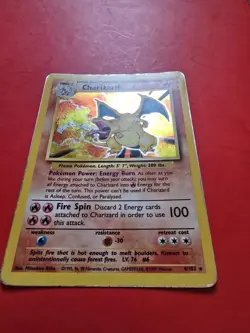 Pokemon TCG Charizard Card 4/102 WOTC 1999 Rare Holo Base Set - Image 2