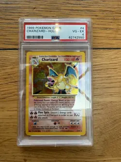Pokemon TCG Charizard Card PSA 4 4/102 WOTC 1999 Rare Holo Base Set - Image 1