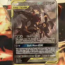 Umbreon & Darkrai GX Tag Team SM241 Alternate Full Art Promo Pokemon *Damaged - Image 3