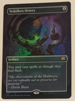 MTG English NM FOIL BORDERLESS Magic Card VEDALKEN ORRERY Double Masters 2 2XM - Image 1