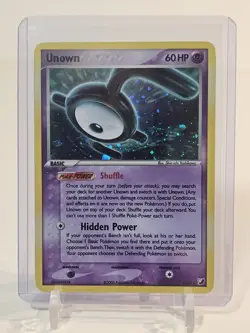 Pokemon TCG Unown Holo Rare Card E/28 Unseen Forces 2005 LP Condition - Image 1