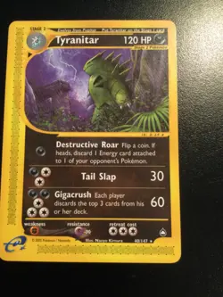 Tyranitar - 40/147 - Pokemon Aquapolis Non-Holo Card LP - Image 1