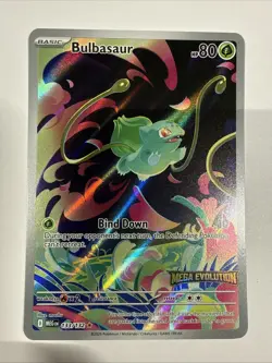 Pokemon TCG Bulbasaur IR 133/132 Mega Evolutions Stamped Promo Card Mint - Image 1