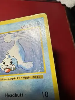 Seel 41/102 Shadowless 1st Edition Base Set Pokemon Card HP - Image 4