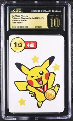 ✨✨ CGC 10 PRISTINE 2025 TARUKA POKEMON CARDS 1st Place Pikachu First Round - Image 1