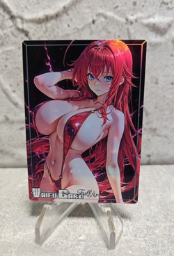 Rias Gremory Trading Card Waifu Goddess Story Anime Girl holo Karte Manga Full - Image 1