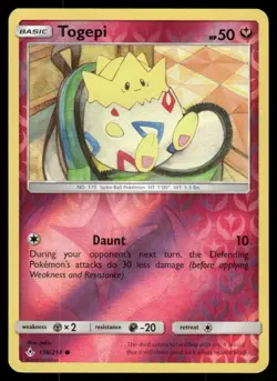 Togepi 2019 Unbroken Bonds Reverse Holo Pokemon Card 136/214 (NM) - Image 1