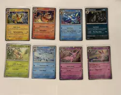 Prismatic Evolutions 8 Cosmos Promo Cards - Costco Mini Tin Promos Set Lot Holo - Image 1