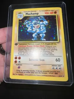 Machamp Base Set 8/102 Holo 1st Edition Pokemon Trading Card - Image 1