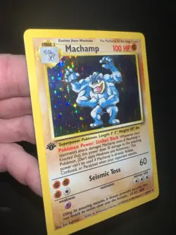 Machamp Base Set 8/102 Holo 1st Edition Pokemon Trading Card - Image 4