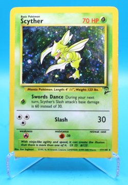 Scyther 17/130 - Base Set 2 Holo - Vintage Pokemon TCG WOTC - HP - Image 1