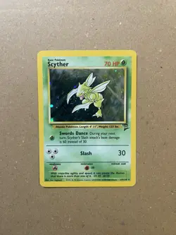Scyther 17/130 HOLO Rare Base Set 2 WOTC Vintage Pokemon Card Near Mint - Image 1