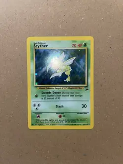 Scyther 17/130 HOLO Rare Base Set 2 WOTC Vintage Pokemon Card Near Mint - Image 2