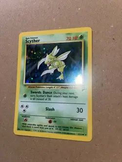 Scyther 17/130 HOLO Rare Base Set 2 WOTC Vintage Pokemon Card Near Mint - Image 4