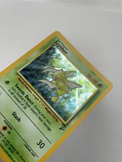 Scyther Pokemon Card Holo WOTC 17/130 Base Set 2 Rare Vintage 2000 Original - Image 2