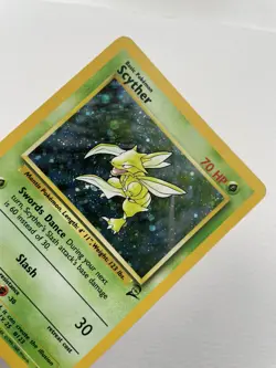 Scyther Pokemon Card Holo WOTC 17/130 Base Set 2 Rare Vintage 2000 Original - Image 3
