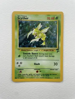 Scyther Pokemon Card Holo WOTC 17/130 Base Set 2 Rare Vintage 2000 Original - Image 4