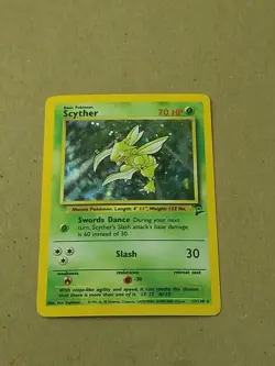 SCYTHER 17/130 - Holo RARE - VINTAGE WOTC Pokemon Card - BASE SET 2 NM/M - Image 1