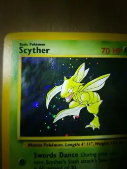 SCYTHER 17/130 - Holo RARE - VINTAGE WOTC Pokemon Card - BASE SET 2 NM/M - Image 3