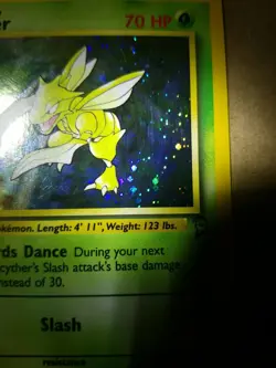 SCYTHER 17/130 - Holo RARE - VINTAGE WOTC Pokemon Card - BASE SET 2 NM/M - Image 5
