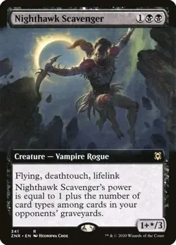 Nighthawk Scavenger (Extended Art) [Zendikar Rising] Foil Near Mint - Image 1