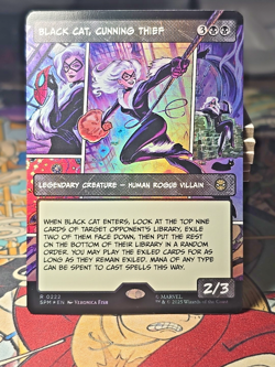 FOIL SHOWCASE Black Cat, Cunning Thief - #222 Rare Marvel's Spider-Man - Image 1