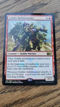 * * 1x FOIL Goblin Rabblemaster x1 * * M15 Buy A Box Promo MTG NM Near Mint - Image 1
