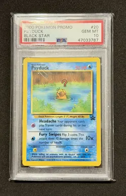 Pokemon 2000 Black Star Promo Psyduck #20 PSA 10 GEM MINT WOTC - Image 1