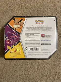 Pokemon TCG Sealed Tin Box V Powers Tin Pikachu (2020, Factory Sealed) - Image 4