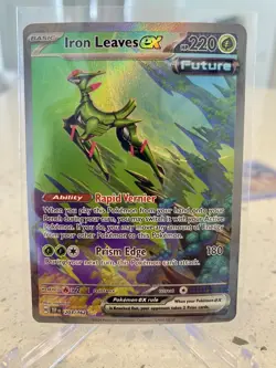 Pokemon TCG Temporal Forces: Iron Leaves ex 203/162 Special Illustration Rare - Image 1
