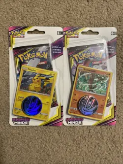 Pokemon Unified Minds Pikachu & Sudowoodo Checklane Blisters Lot Of 2 Sealed - Image 1