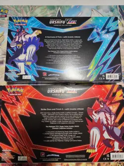 New Pokemon Rapid Strike & Single Strike Urshifu VMAX Premium Box Red and Blue - Image 2