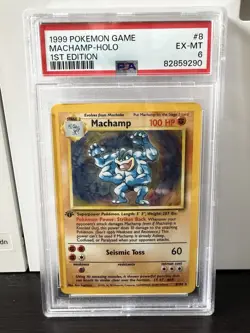 1999 Pokemon Machamp Holo 1st Edition #8/102 - Image 1
