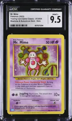 CGC 9.5 Mint+ Mr. Mime HOLO 013/034 Pokemon TCG English - Image 1