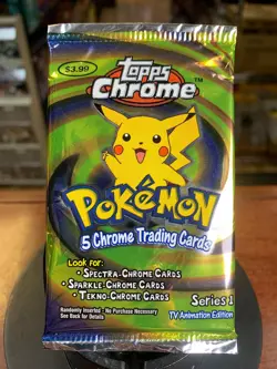 Topps Chrome Pokemon Series 1 TV Edition (Pokemon, Wizard) SEALED - Image 1