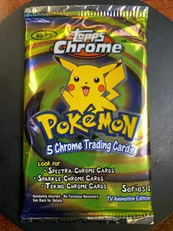 Topps Chrome Pokemon Series 1 TV Edition (Pokemon, Wizard) SEALED - Image 3