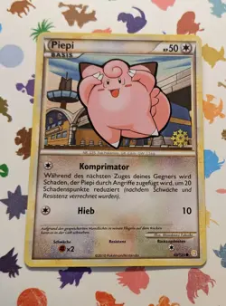 Pokemon TCG Clefairy 60/123 *German* Snowflake Stamp Calendar Promo HGSS 2010 - Image 1