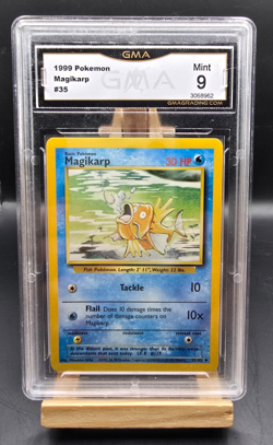 Pokemon Magikarp Base Set 1999 # 35 GMA 9 Mint - Image 1