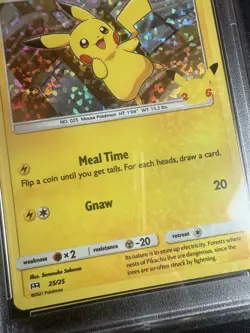 2021 Pokemon McDonald’s Collection #25 Pikachu Holo PSA 10 Error Card Holo Bleed - Image 3