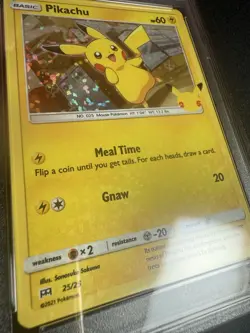2021 Pokemon McDonald’s Collection #25 Pikachu Holo PSA 10 Error Card Holo Bleed - Image 4