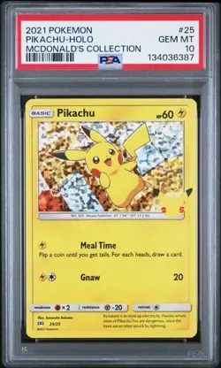 2021 Pokemon McDonald’s Collection #25 Pikachu Holo PSA 10 - Image 1