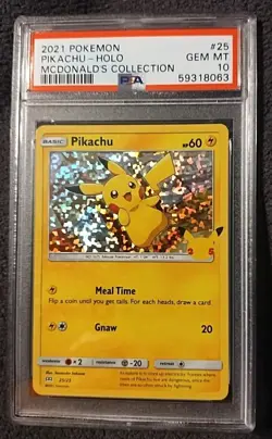 2021 POKEMON MCDONALD'S COLLECTION #25 PIKACHU-HOLO PSA 10 - Image 1