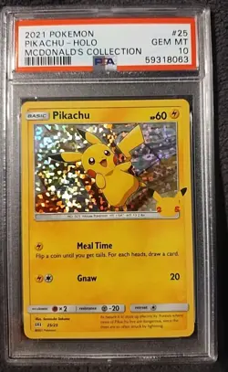 2021 POKEMON MCDONALD'S COLLECTION #25 PIKACHU-HOLO PSA 10 - Image 3