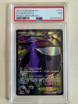 2014 Pokemon XY Gengar EX Phantom Forces PSA 7 Near Mint Full Art Holo 114/119 - Image 1