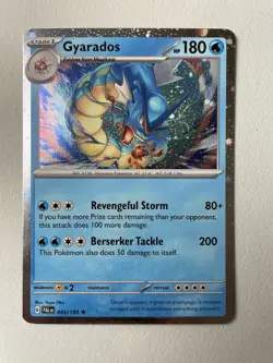 Pokemon TCG Gyarados Sv02 Paldea Evolved 043/193 Cosmos Holo Rare NM/M - Image 1