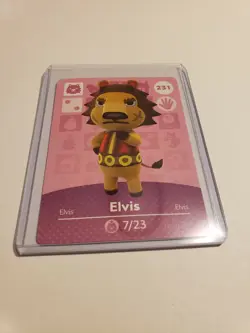 Elvis # 231 Animal Crossing Amiibo Card AUTHENTIC Series 3 NEW NEVER SCANNED! - Image 1