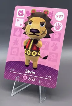 Animal Crossing Amiibo Card - Elvis 231 - Series 3 - Authentic NM - Image 1