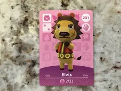 231 Elvis Animal Crossing Amiibo Authentic Nintendo Mint Card From Series 3 - Image 1